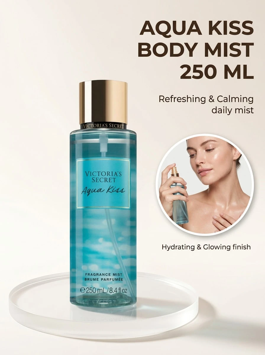VICTORIA'S SECRET AQUA KISS 250 مل ، مناسبة للاستخدام اليومي - رائحة الزهور - مشاهدة 1
