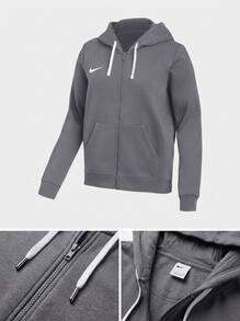 Nike جاكيتات رياضية للنساء قابلة للطي دافئة ومتينة للسفر والرياضة في عطلة نهاية الأسبوع IB1230-071-071 - رمادي - مشاهدة 4