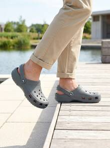 Crocs Men Sport Sandals Cushioned Durable Easy To Match Vacation Weekend Travel 10001-0Z3 - Concrete - View 2