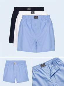 Ralph Lauren Men's Trunks Classic Fit Easy To Match Soft Commuting Casual Gym 714610864-001 - White/Blue/Navy - View 3
