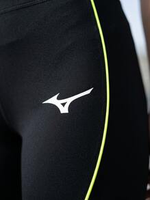 Mizuno Sports Leggings Comfortable Quick-Dry Moisture-Wicking Home Daily Training U2EB7203-09 - Black - View 4