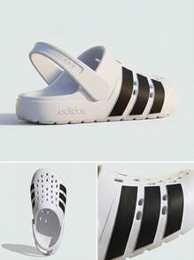 Adidas أديليت 2.0 حذاء نسائي كلوج أبيض سحابي / أسود أساسي / أبيض سحابي JS1130 - أبيض / أسود - مشاهدة 4
