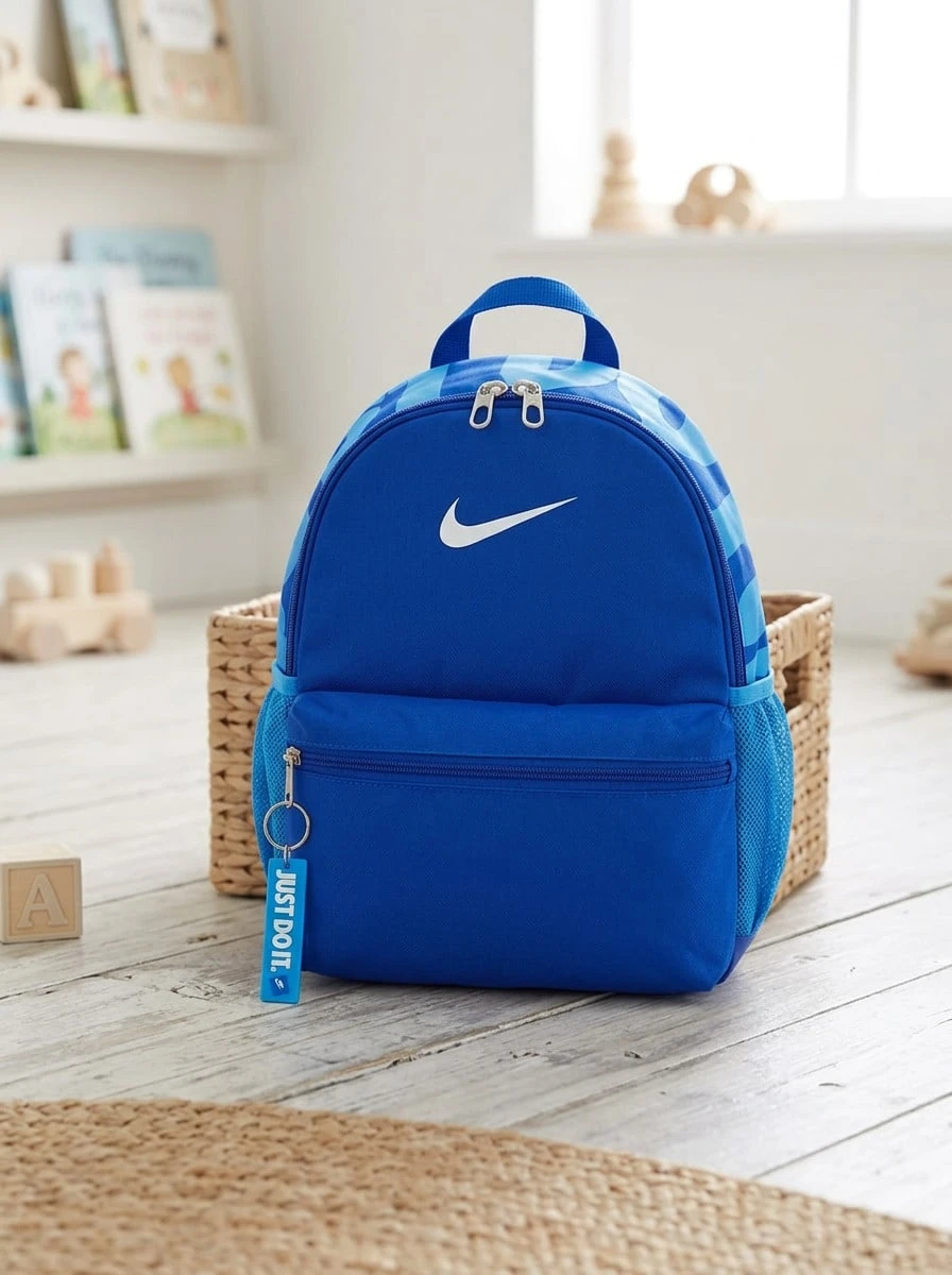 Nike Kids Backpacks Sturdy Waterproof Breathable Back Travel Work Gym DR6091-480 - أزرق ملكي/أزرق جامعي/أبيض - مشاهدة 1