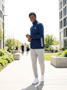Adidas Men Sports Jackets Versatile Durable Insulated Casual Weekend Commuting White KC8151 - Blue/White - View 6