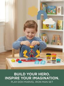 PLAY-DOH Marvel Iron Man Armor Maker Lab Modelling Clay Set For Kids G00355L0 Multicolour Playroom Autumn Christmas Gift Superhero Toy Sensory Fun DIY Craft - Multicolor - View 2