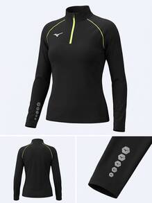 Mizuno قمصان رياضية للنساء - الأسود - مشاهدة 4