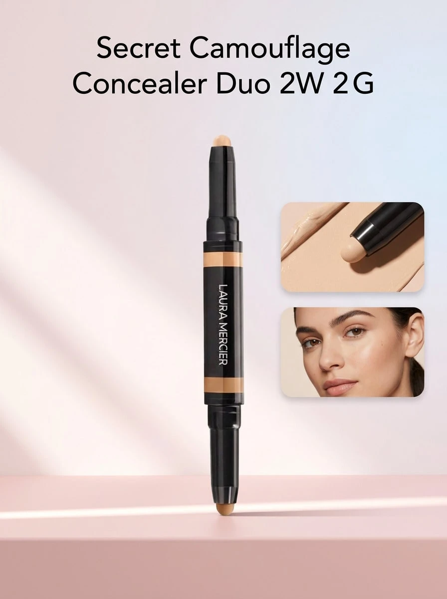 Laura Mercier Secret Camouflage Concealer Duo 2W 2 G – Concealer, Full Coverage, For Women, 2W, Suitable For Daily Makeup Routine - 2W - View 1