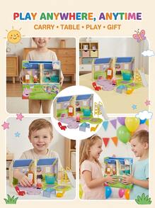 Hasbro Peppa Pig Peppa's Pop-open Playgroup Playset Unisex G05305L0 Multicolour Playroom Autumn Christmas Gift Portable Toy Preschool Action Figures Play - Multifärgad - Visa 5