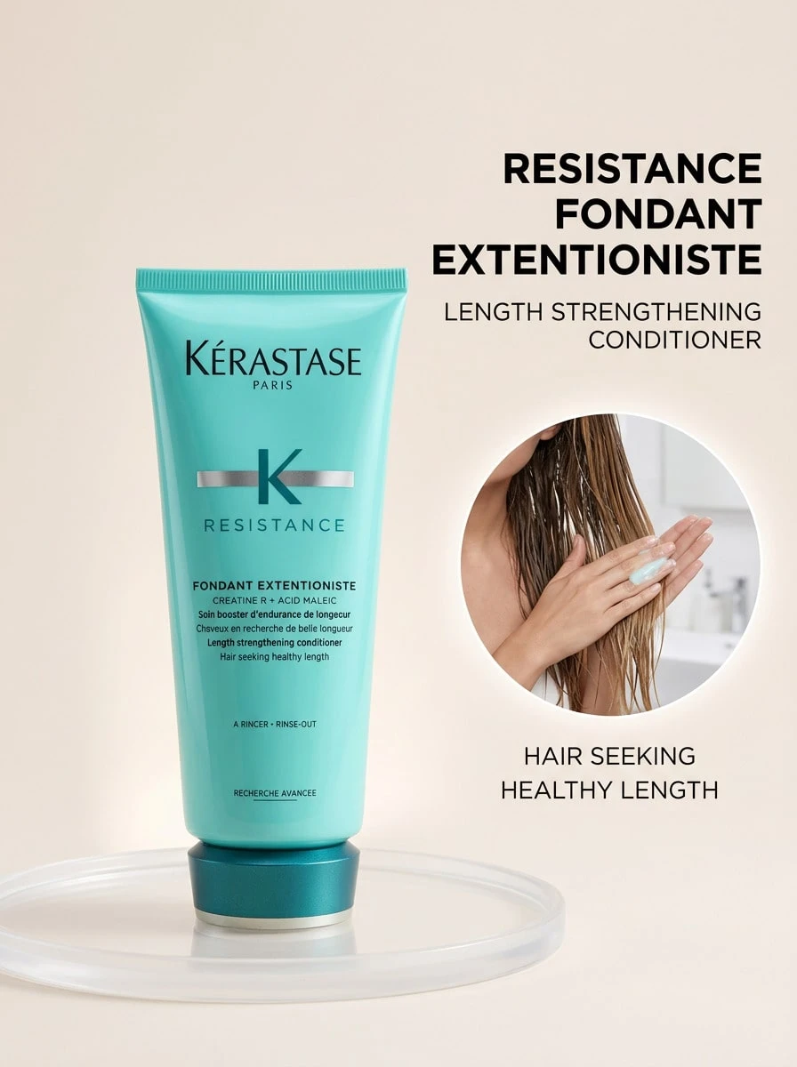 Kérastase Resistance Fondant Extentioniste Conditioner 200 Ml – Conditioner, Length Strengthening, For Long Hair Seekers, Creatine R, Suitable For Post-Shampoo Routine - For Damaged And Brittle Hair - View 1