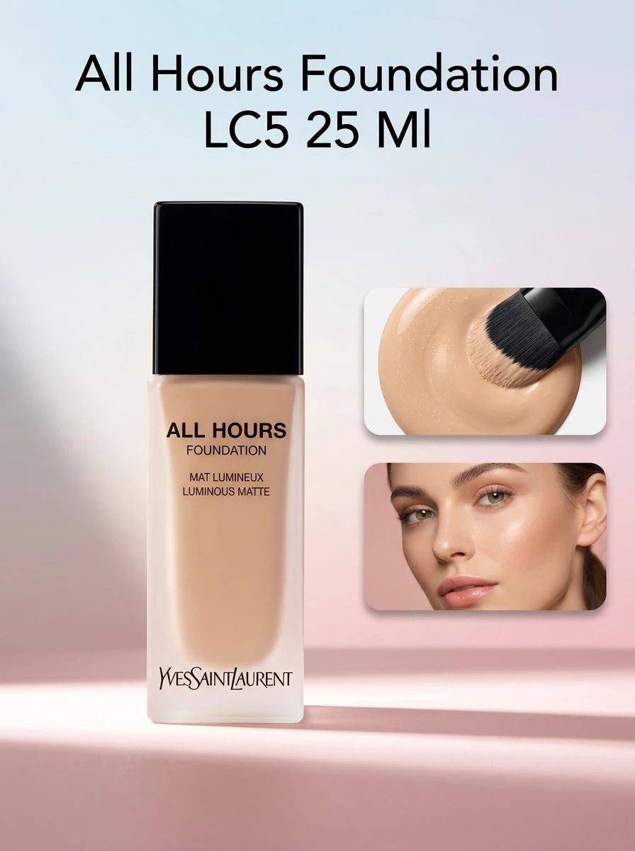 Yves Saint Laurent All Hours Foundation LC5 25 Ml – Foundation, Long-Lasting, For Women, LC5, Hyaluronic Acid, Suitable For Daily Makeup Routine - LC5 - View 1