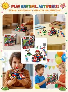 LEGO Mario Kart Interactive Building Blocks Set for Kids 72043 Multicolour Home Display Christmas Party Autumn Stem Toy Racing Model Kit Diy Gift - Multifärgad - Visa 5