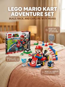 LEGO Mario Kart Interactive Building Blocks Set for Kids 72043 Multicolour Home Display Christmas Party Autumn Stem Toy Racing Model Kit Diy Gift - Multifärgad - Visa 3