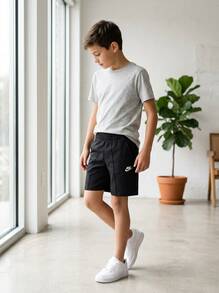 Nike Tween Boys Shorts Quick-Dry Moisture-Wicking Durable Beach Sports Weekend FD2919-010 - Black - View 6