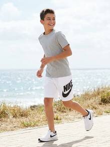 Nike Tween Boys Shorts Durable Lightweight Versatile Beach Sports Weekend FD2997-100 - White - View 1