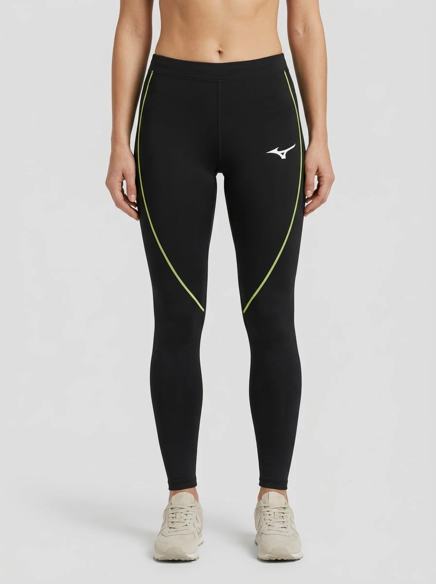Mizuno Sports Leggings Comfortable Quick-Dry Moisture-Wicking Home Daily Training U2EB7203-09 - Black - View 1