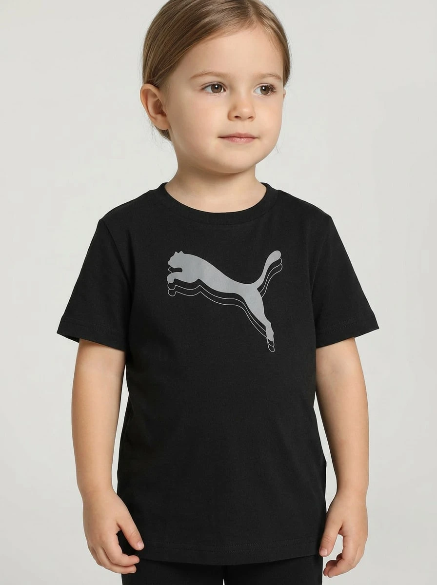 Puma Essentials Metallic Youth T-Shirt Black - Black - View 1