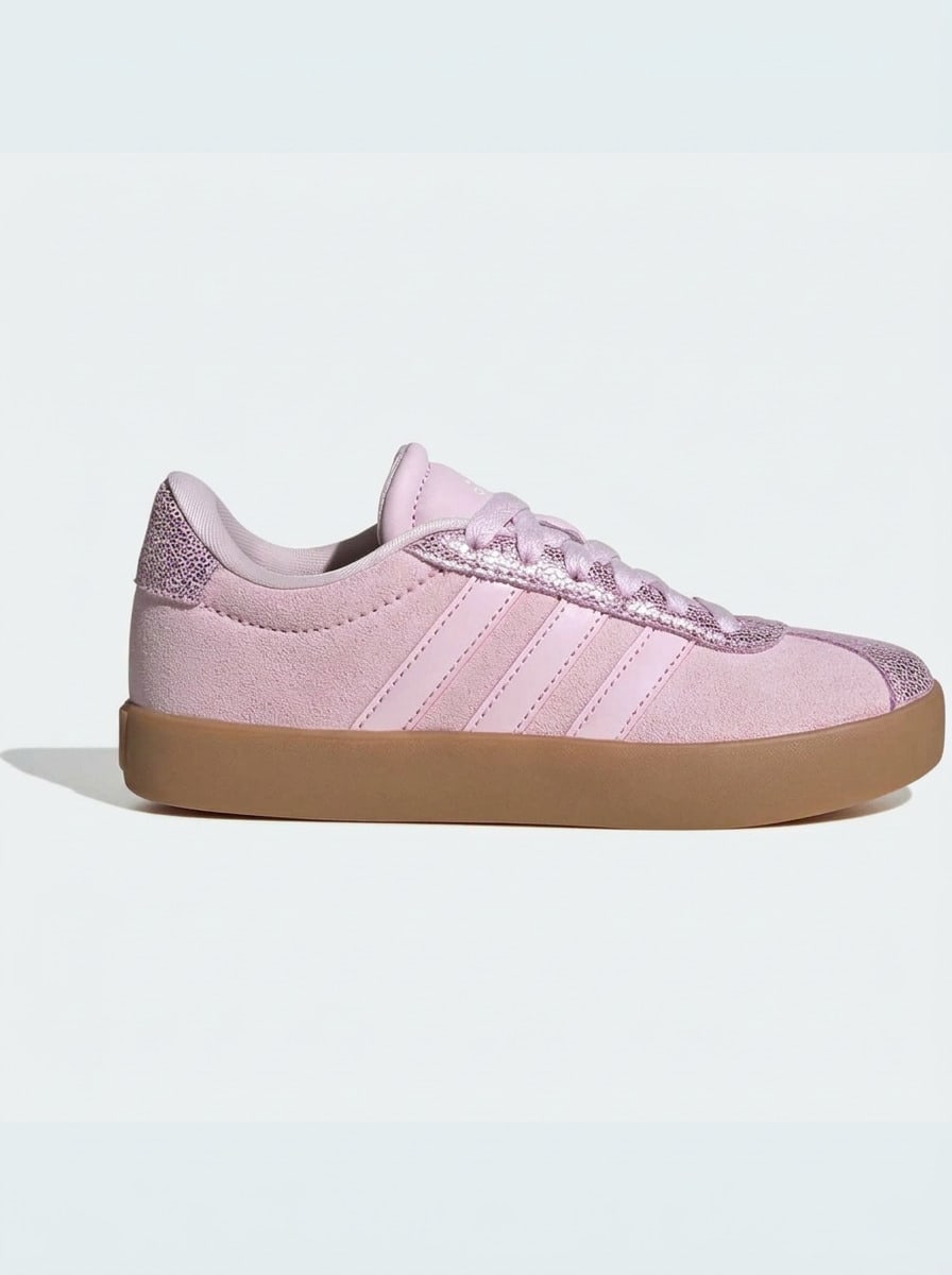 Adidas VL COURT 3.0 K - وردي - مشاهدة 1