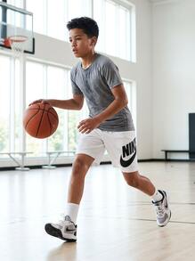 Nike Tween Boys Shorts Durable Lightweight Versatile Beach Sports Weekend FD2997-100 - White - View 6