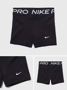 Nike شورتات للأولاد المراهقين بخصر مطاطي، ناعمة وقابلة للتنفس، مناسبة للجيم والاستخدام اليومي والخارجي DA1033-010 - الأسود - مشاهدة 5