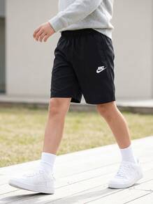 Nike Tween Boys Shorts Breathable Soft Quick-Dry Weekend Summer Gym FD3015-010 - Black - View 1