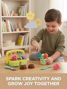 PLAY-DOH Blooming Flowers Modeling Clay Play Set For Kids G04925L0 Multicoloured Playroom Activity For Christmas DIY Toy STEM Learning Sensory Art Kit - Multicolor - View 2