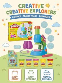 Play-Doh Light And Look Microscope Playset Age 3+ 1 Player G0494 - Multicolor - View 4