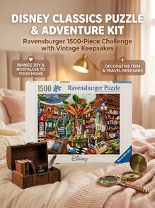 Ravensburger Disney Story Book 1500 Pieces Jigsaw Puzzles For Unisex 12001582 Multicolour Brain Teaser Home Display Christmas Retro Art Stress Relief - Multicolor - View 3