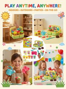 PLAY-DOH Blooming Flowers Modeling Clay Play Set For Kids G04925L0 Multicoloured Playroom Activity For Christmas DIY Toy STEM Learning Sensory Art Kit - Multicolor - View 5