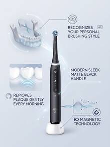 Oral-B فرشاة أسنان كهربائية أورال بي آي أو 5 - أسود مغناطيسي - مشاهدة 2