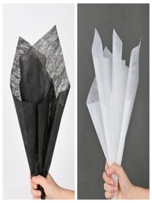 SHEIN 38 piezas de papel de envolver flores de algodón, envoltura floral impermeable de tela no tejida para suministros de floristería