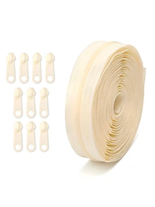 1 Set = 4.5m Zipper + 10pcs Plastic Zipper Pulls, Colorful Nylon #3 Zipper With 10pcs Matching Plastic Zipper Pulls, 1set/5sets, For Apparel, Textile, Luggage - Multicolor - View 13