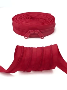 1 Set = 4.5m Zipper + 10pcs Plastic Zipper Pulls, Colorful Nylon #3 Zipper With 10pcs Matching Plastic Zipper Pulls, 1set/5sets, For Apparel, Textile, Luggage - Multicolor - View 6