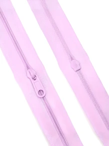 1 Set = 4.5m Zipper + 10pcs Plastic Zipper Pulls, Colorful Nylon #3 Zipper With 10pcs Matching Plastic Zipper Pulls, 1set/5sets, For Apparel, Textile, Luggage - Multicolor - View 3