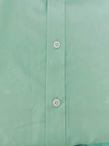 Manfinity Mode Camicia casual casual monopetto a manica lunga con colore unito da uomo