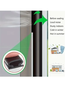 1/3pcs 6-Meter Silicone Rubber Sealing Strip, Door Sealing Strip, Professional Door And Window Self-Adhesive Window Sealing Strip, Self-Adhesive Rear Door Windproof Strip, Rubber Anti-Collision Strip, Suitable For Retail Stores, Restaurants, Hotels, One Roll Of 236.22 Inches, Back To School Supplies