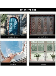 1/3pcs 6-Meter Silicone Rubber Sealing Strip, Door Sealing Strip, Professional Door And Window Self-Adhesive Window Sealing Strip, Self-Adhesive Rear Door Windproof Strip, Rubber Anti-Collision Strip, Suitable For Retail Stores, Restaurants, Hotels, One Roll Of 236.22 Inches, Back To School Supplies