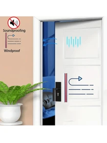 1/3pcs 6-Meter Silicone Rubber Sealing Strip, Door Sealing Strip, Professional Door And Window Self-Adhesive Window Sealing Strip, Self-Adhesive Rear Door Windproof Strip, Rubber Anti-Collision Strip, Suitable For Retail Stores, Restaurants, Hotels, One Roll Of 236.22 Inches, Back To School Supplies