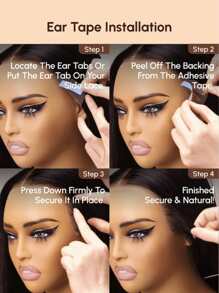 13x4 Pre Everything Wig Black Yaki Bob Bleached Knots Wig Invisible Knots Pre Plucked Hairline Pre Cut Lace Frontal 3D Dome Breathable Cap Affordable Wig Match All Skin Tones Wigs For Women - SNatural - View 9