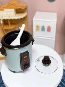 SHEIN 1 pieza Mini modelo realista de olla arrocera, accesorio de decoración de cocina en miniatura para casa de muñecas - Multicolor - Ver 5