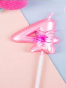 Velas de cumpleaños números 0-9, decoraciones de cumpleaños de sirena, velas de cumpleaños feliz 0th-9th para pastel, velas de pastel de cumpleaños, decoraciones de sirena para pasteles de cumpleaños, suministros para fiesta de cumpleaños - Rosa - Ver 5