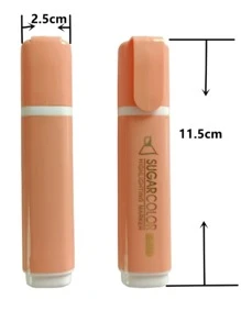 SHEIN 6pcs Fluorescent Highlighters, Pastel Colors Chisel Tip Marker Pen, Assorted Colors, Water Based, Quick Dry Back To School