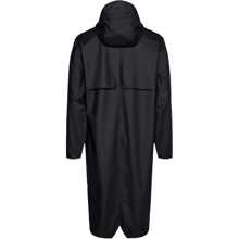 RAINS 18360-01 - Button Up Drawstring Hooded Longer Jacket W3