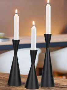 SHEIN Basic living Waist Candlestick, Perfect Decoration For Dining Table. Taper Candlestick Holders Metal Candle Holders Table Decorative Candle Stand For Wedding, Dinning, Party,Home Decor - Multicolor - View 7