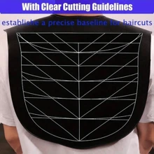 1 件硅胶美发披肩，防止头发断裂，剪发，染发，烫发肩垫，格子剪发披肩，条纹发披肩 - 彩色 - 查看 14