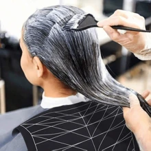 1 件硅胶美发披肩，防止头发断裂，剪发，染发，烫发肩垫，格子剪发披肩，条纹发披肩 - 彩色 - 查看 10