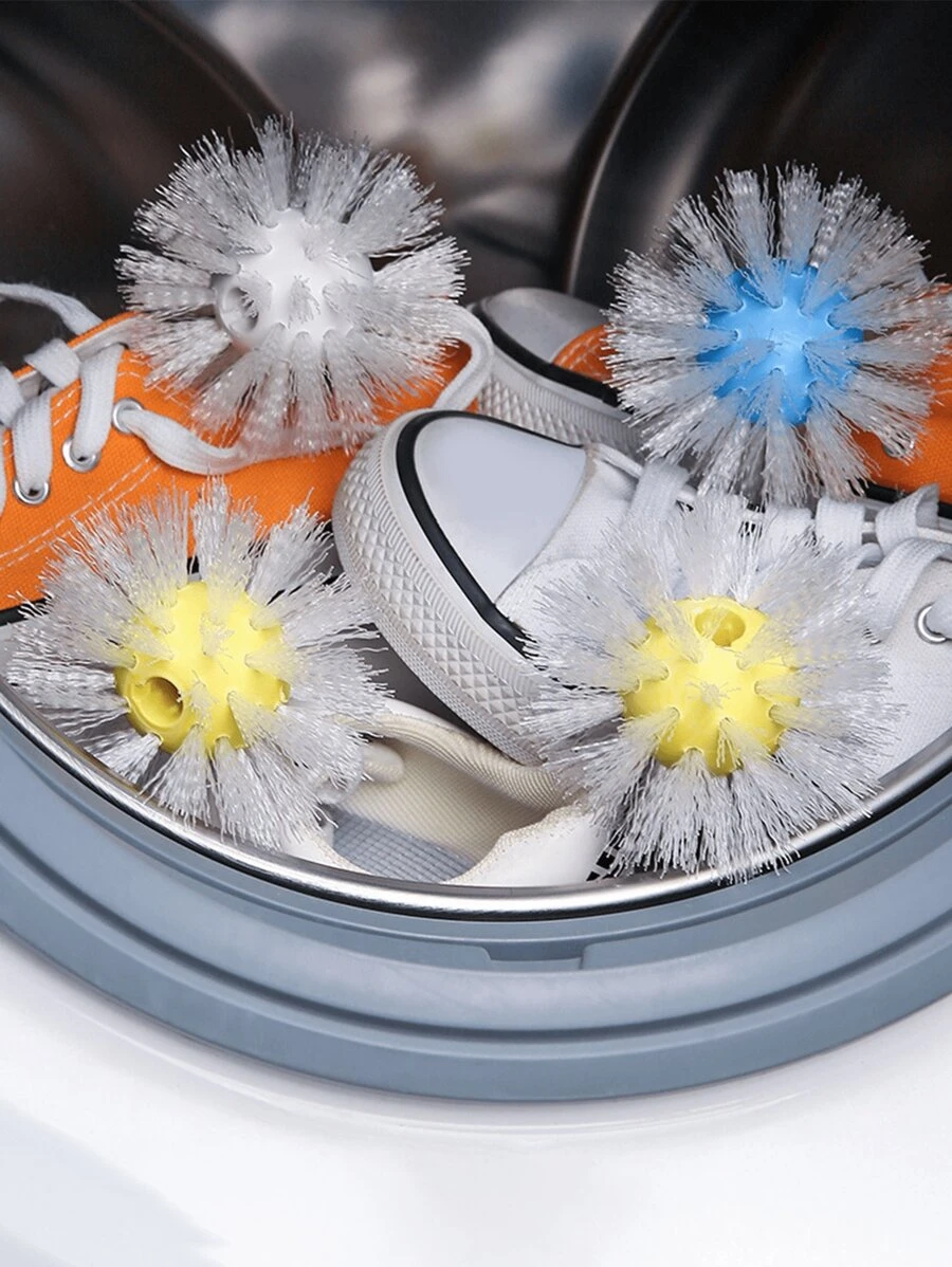 SHEIN 1/3个魔术可重复使用洗衣球,洗衣机去污,一体式洗衣动力装置,多用途洗衣球,鞋子和衣服去污和去渍,洗衣机清洁刷,家居用品 - 彩色 - 查看 1