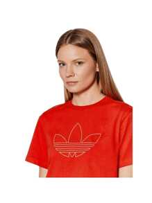 Adidas CROP TOP T-SHIRTS - Red - View 3