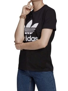 Adidas TREFOIL TEE - Black - View 3
