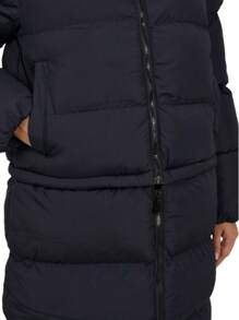 Good for Nothing Padded Two Way Convertable Coat - Black - View 3
