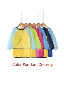 Multicolor Artist Grade Reverse Painting Apron Long Sleeve Waterproof Art Smock Adjustable Straps Studio Painting Protective Gear Stain Resistant Fabric Crafting Apparel Art Class Essentials
